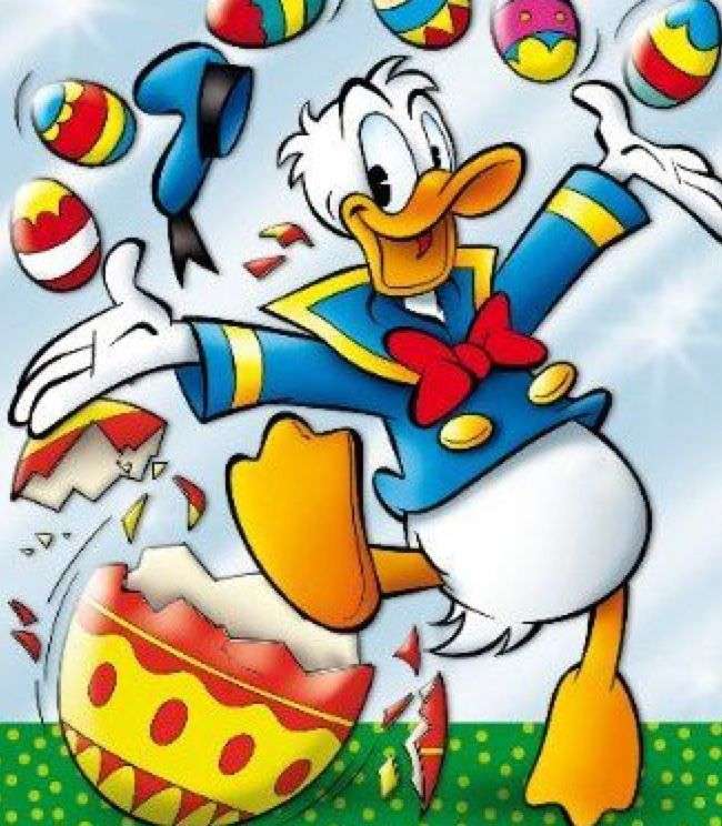 Donald Duck met Pasen legpuzzel online
