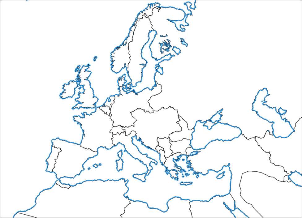 Mapa Europe. skládačky online
