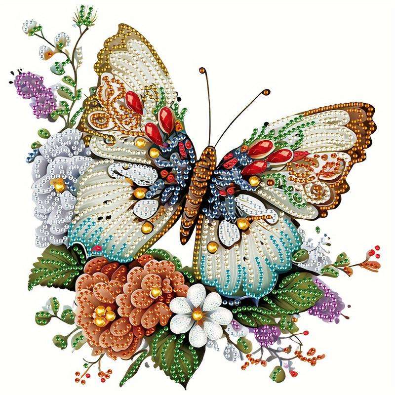 színes pillangó egy virág kirakós online