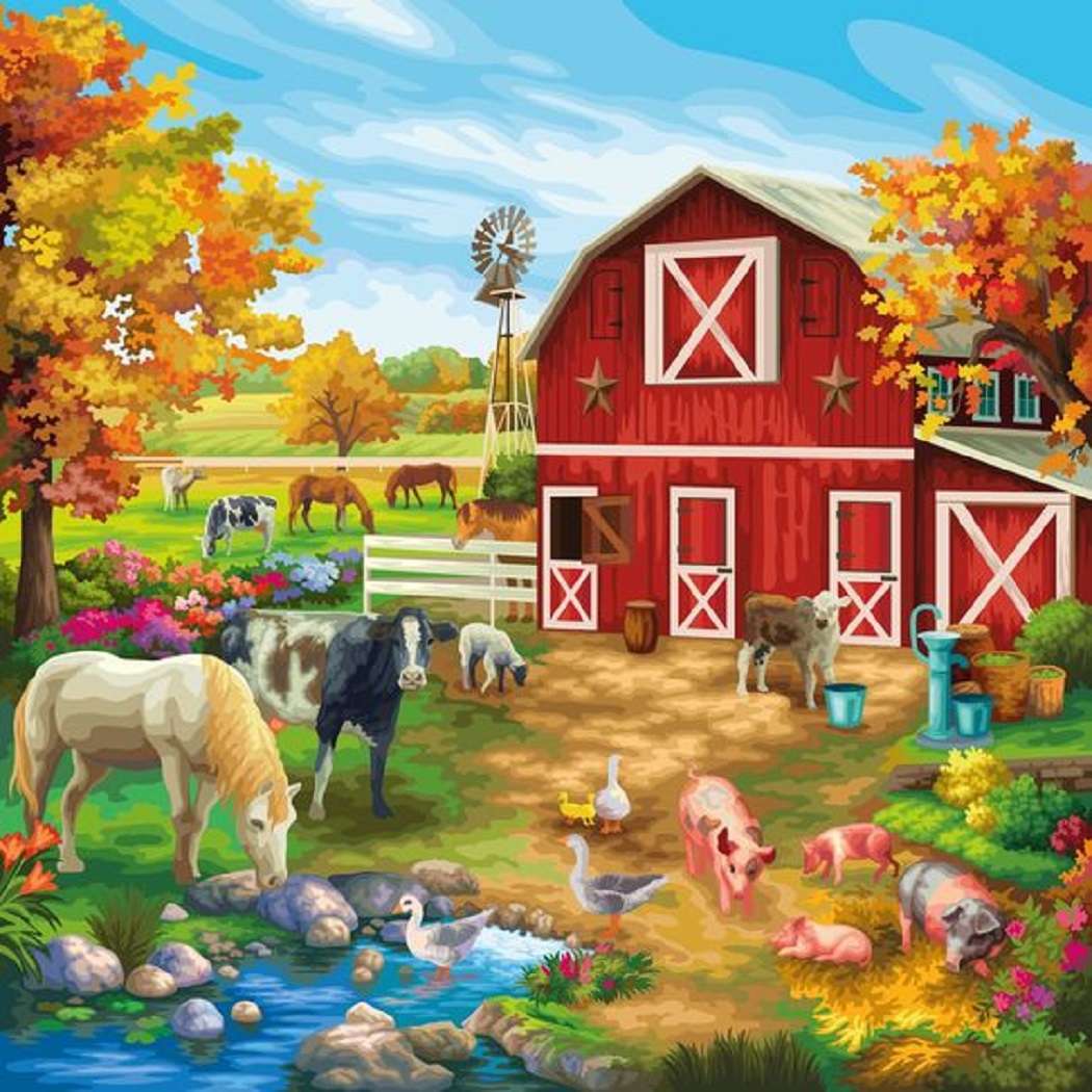 Ráno na farmě online puzzle
