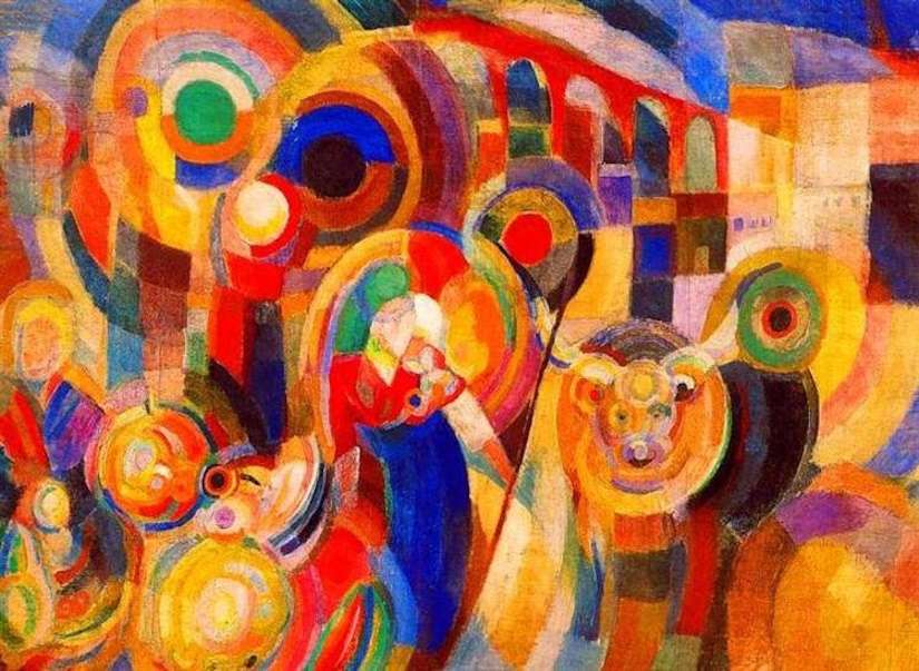 Sonia Delaunay, Piața de la Minho, 1915 puzzle online
