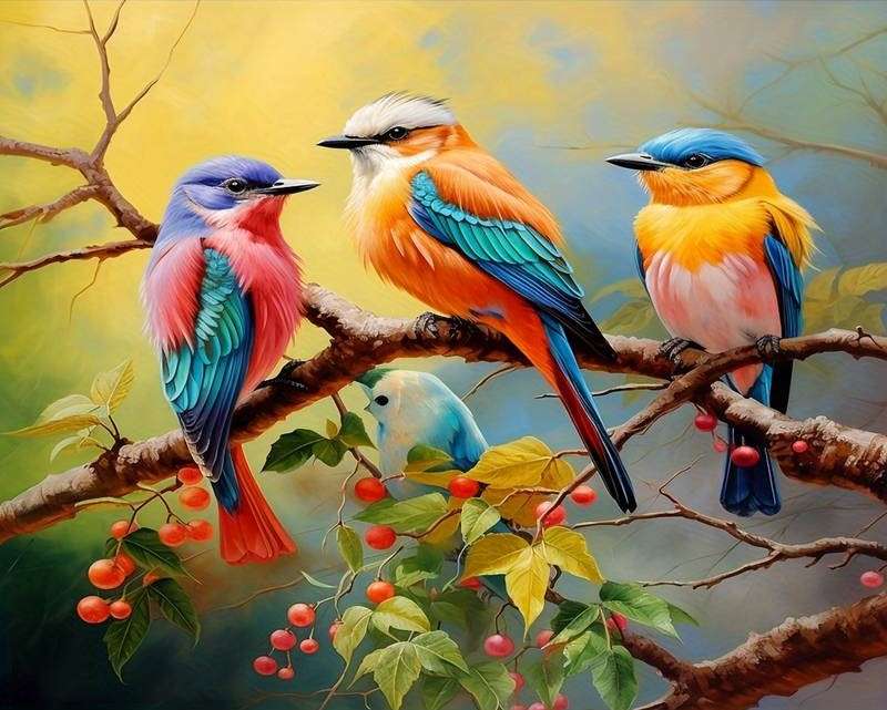 birds on a branch jigsaw puzzle online