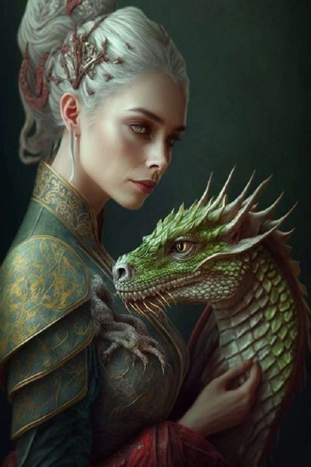 Зелений дракон онлайн пазл