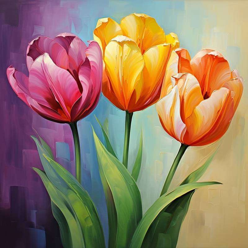 krásné tulipány online puzzle