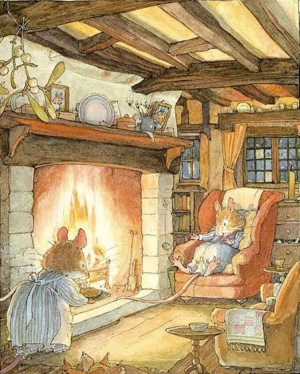 evening by the fire for the mice jigsaw puzzle online