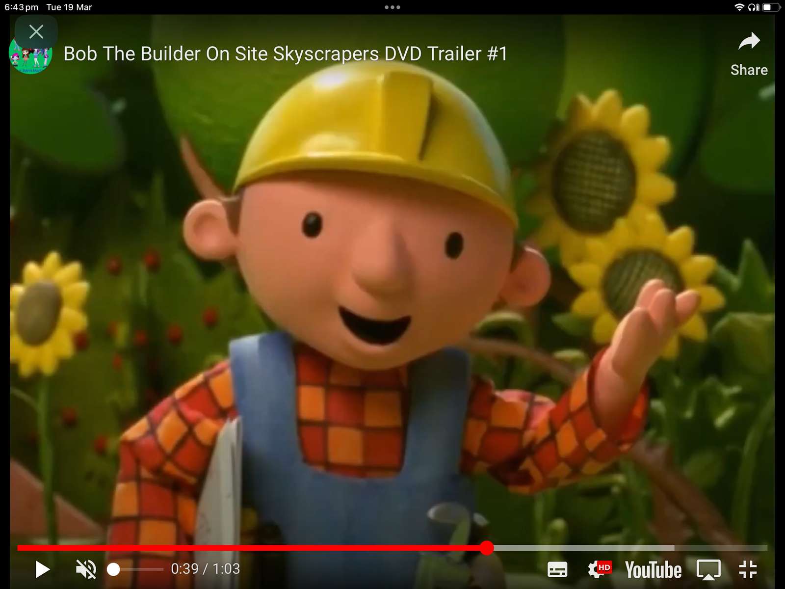 Bob, o construtor, no trailer do arranha-céu nº 1 puzzle online