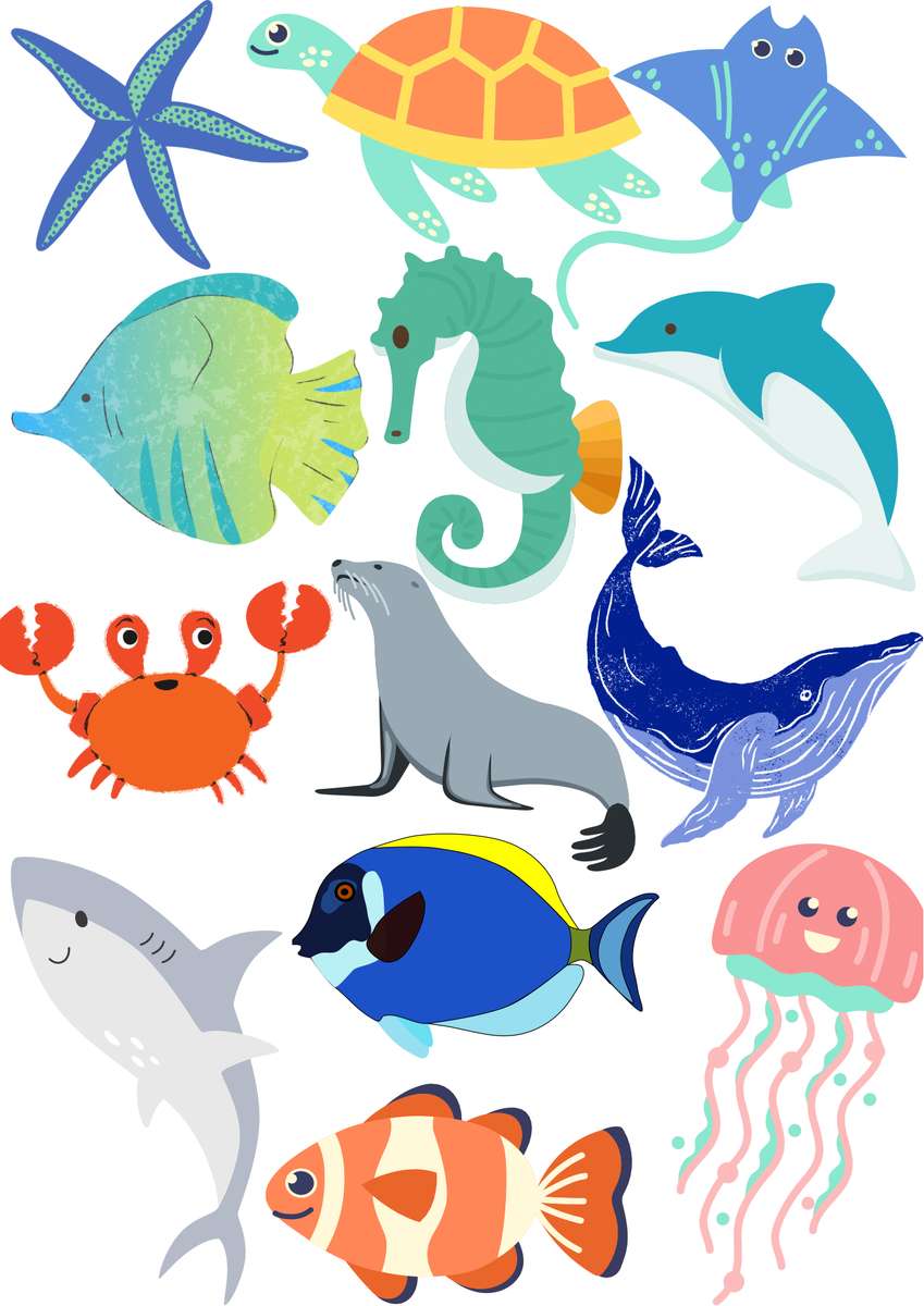 Морски животни онлайн пъзел