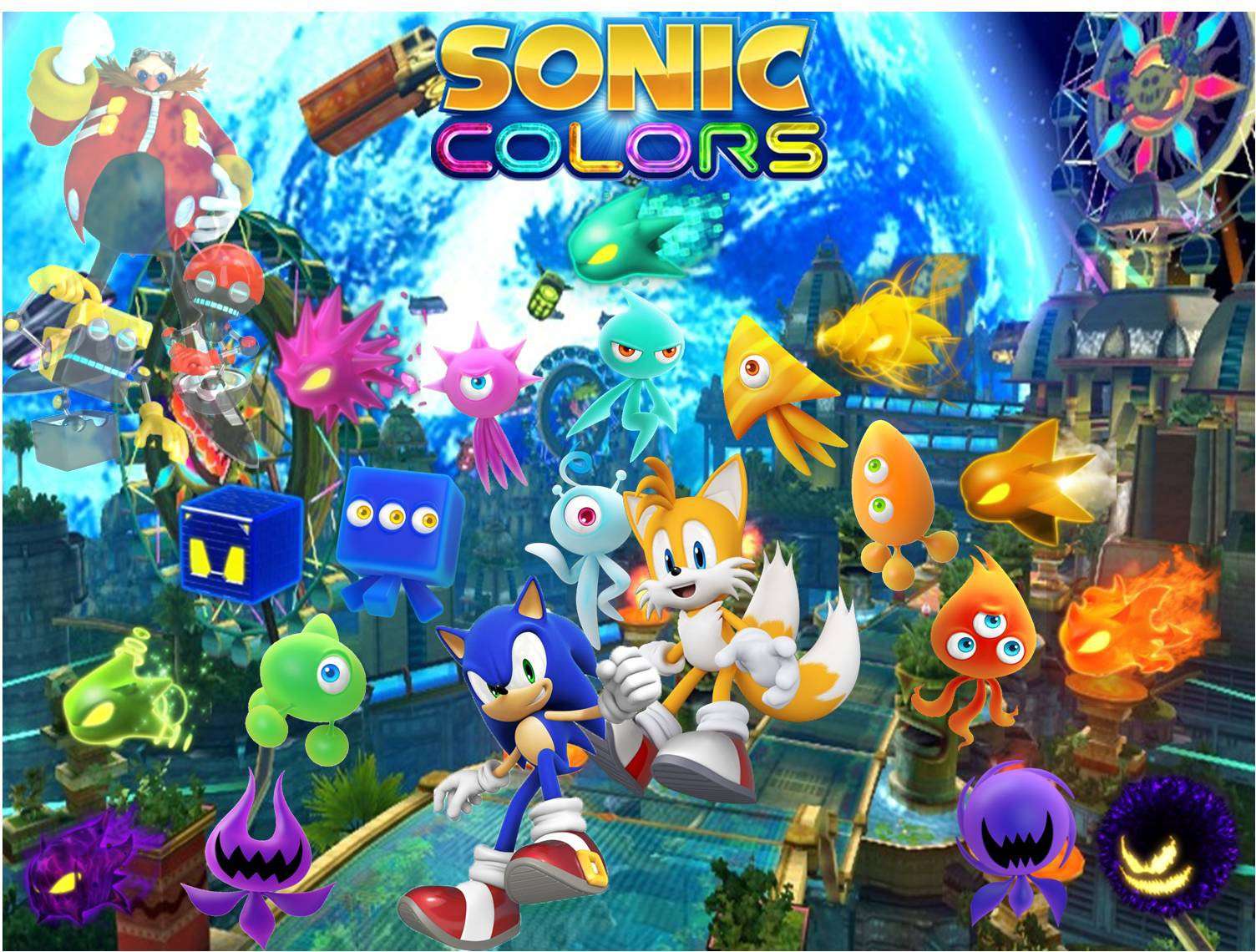Sonic färger pussel på nätet