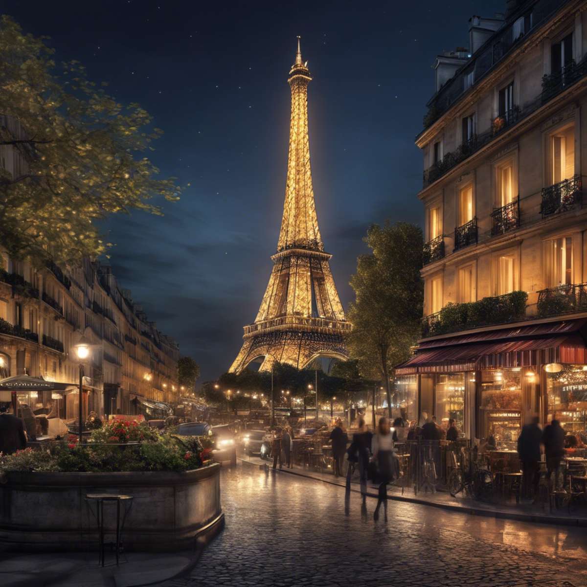 In de straat van Parijs legpuzzel online