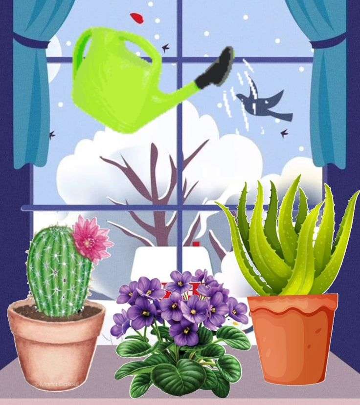 Blumen auf der Fensterbank Puzzlespiel online