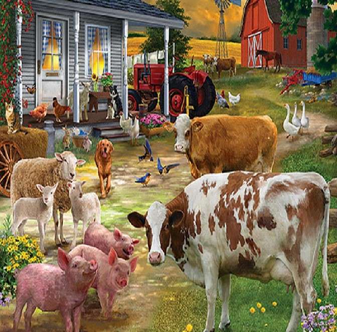 Animali in fattoria puzzle online