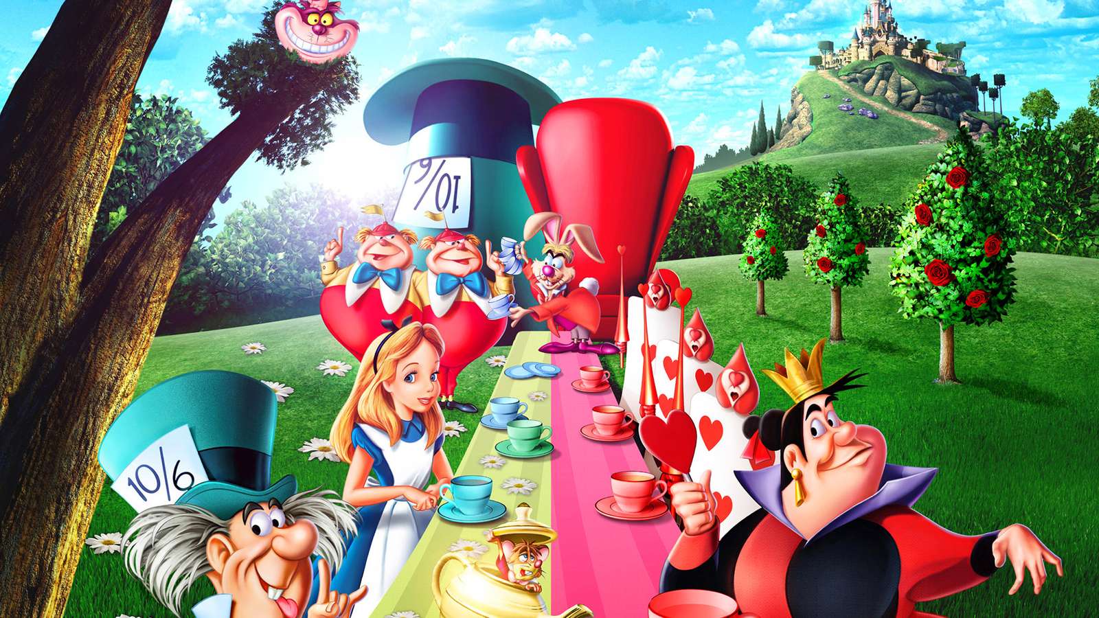 Alice und Wunderland-Tee Puzzlespiel online