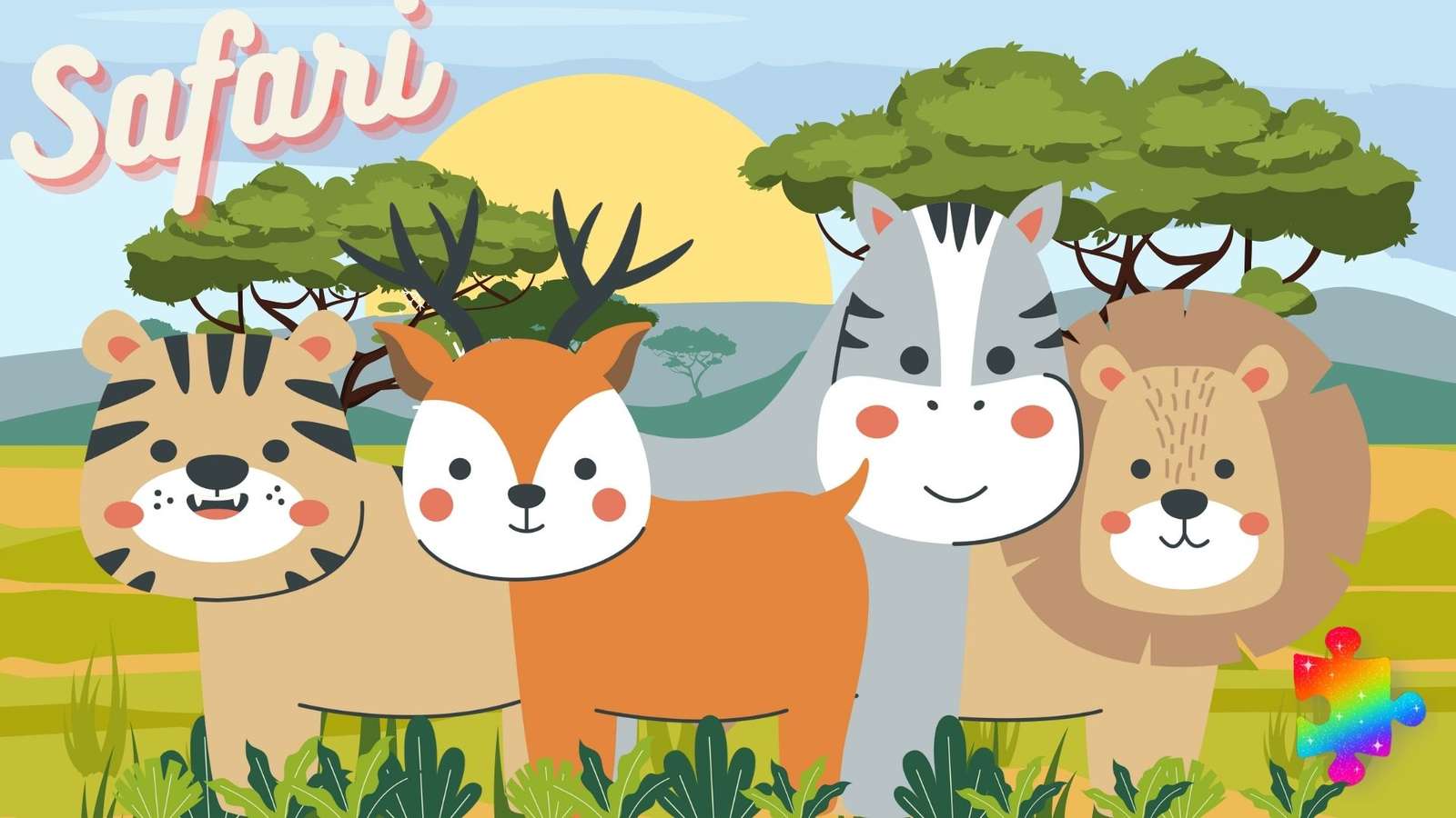 Animais no Safari puzzle online