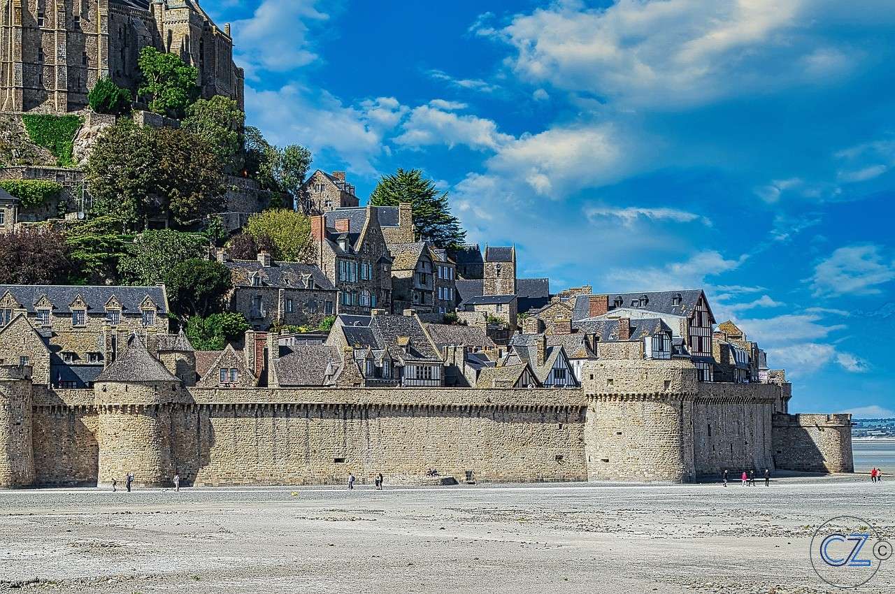 Мон Сен Мишел, абатство, Нормандия онлайн пъзел