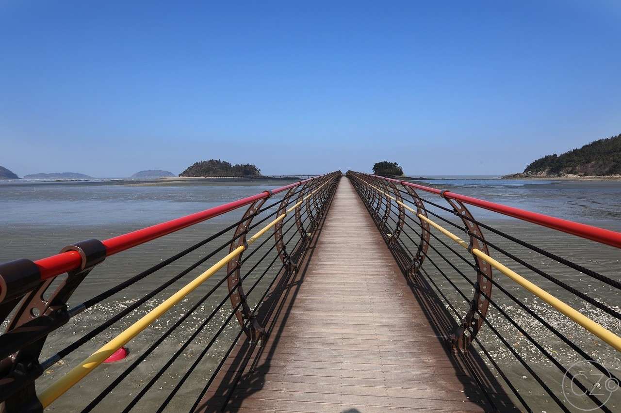 Мост, океан, остров Чеджу пазл онлайн
