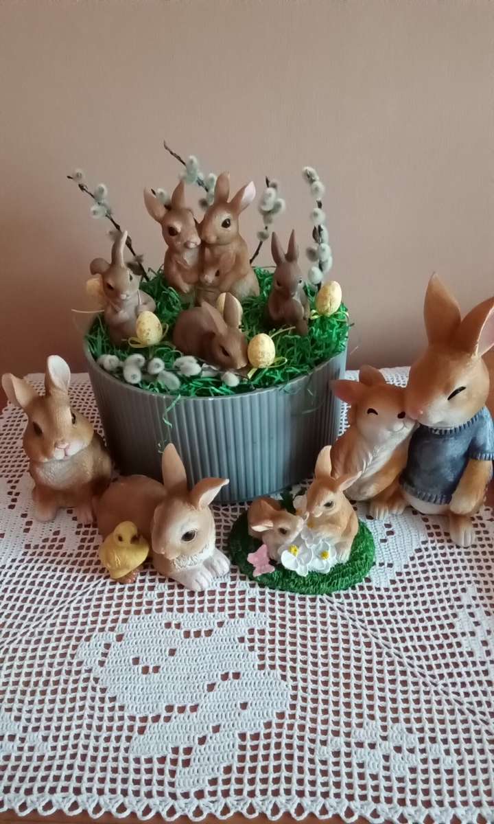 Una famiglia di conigli puzzle online