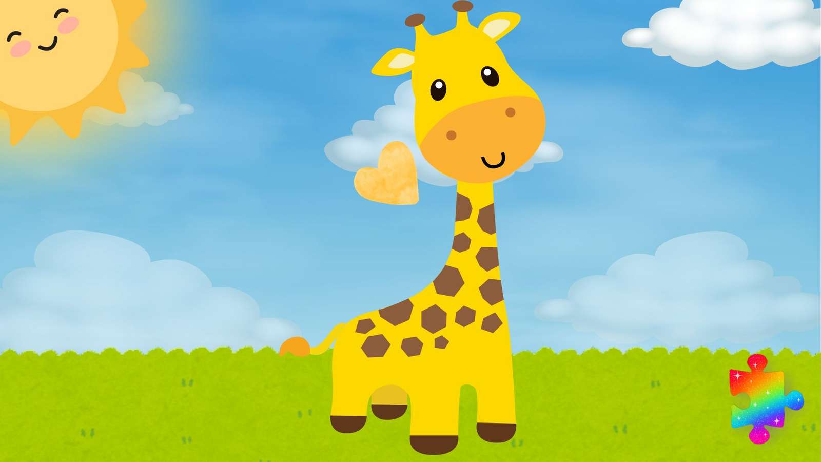 Sonnige Giraffe Online-Puzzle