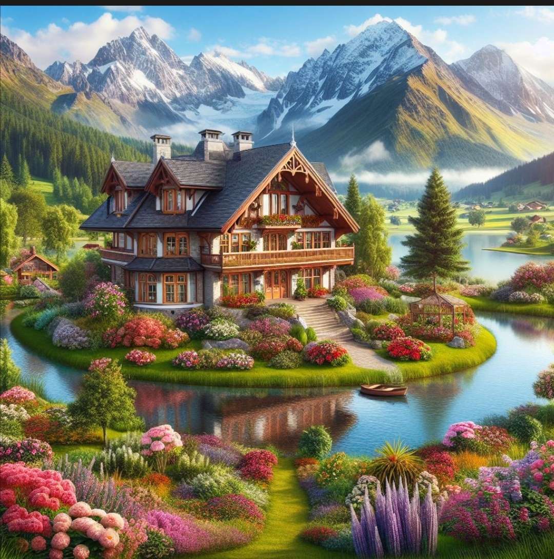 Casa in montagna Al puzzle online
