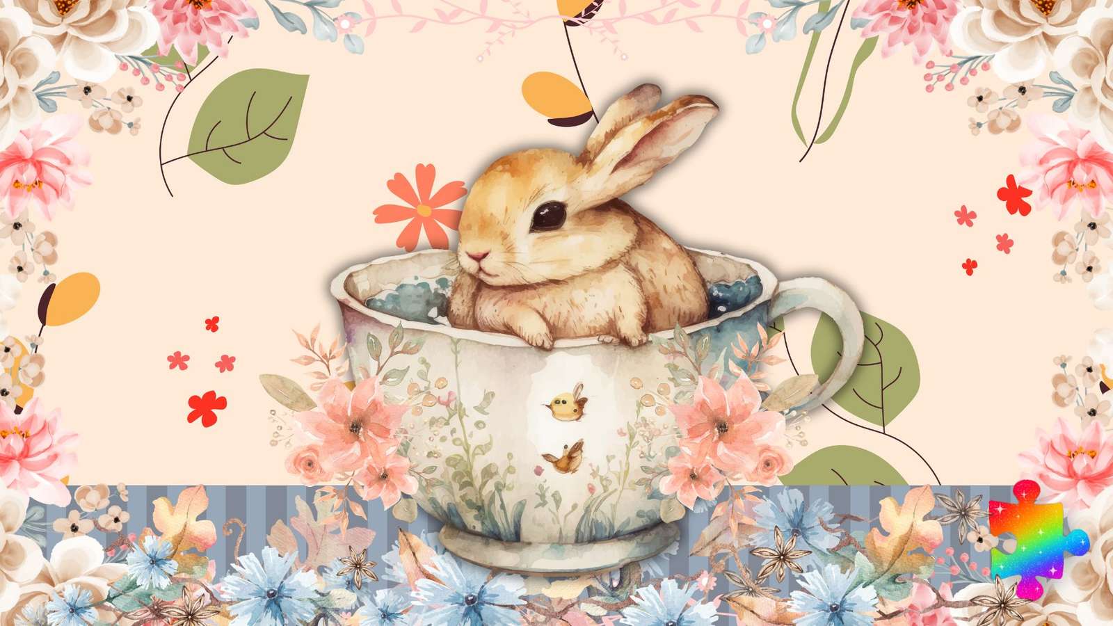 Cute Teacup Bunny puzzle online