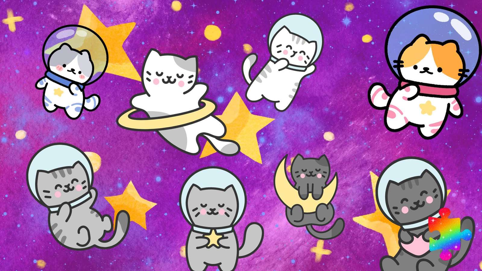 Vesmírná koťátka skládačky online