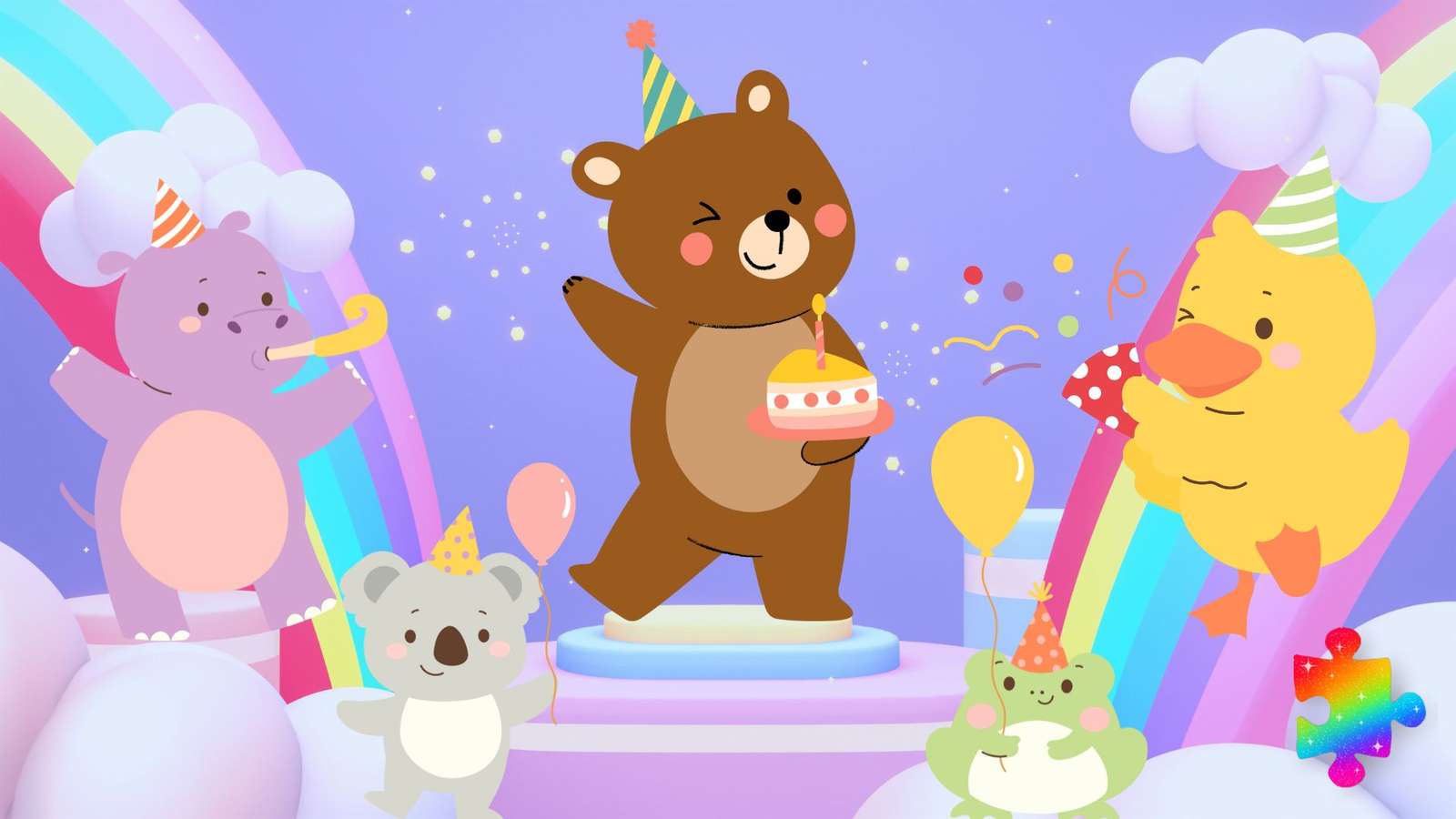 Animal Party puzzle online