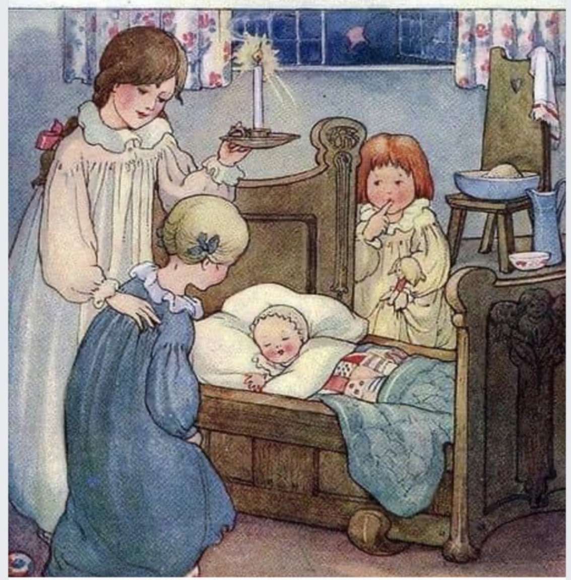 赤ちゃんにおやすみの挨拶。 ジグソーパズルオンライン