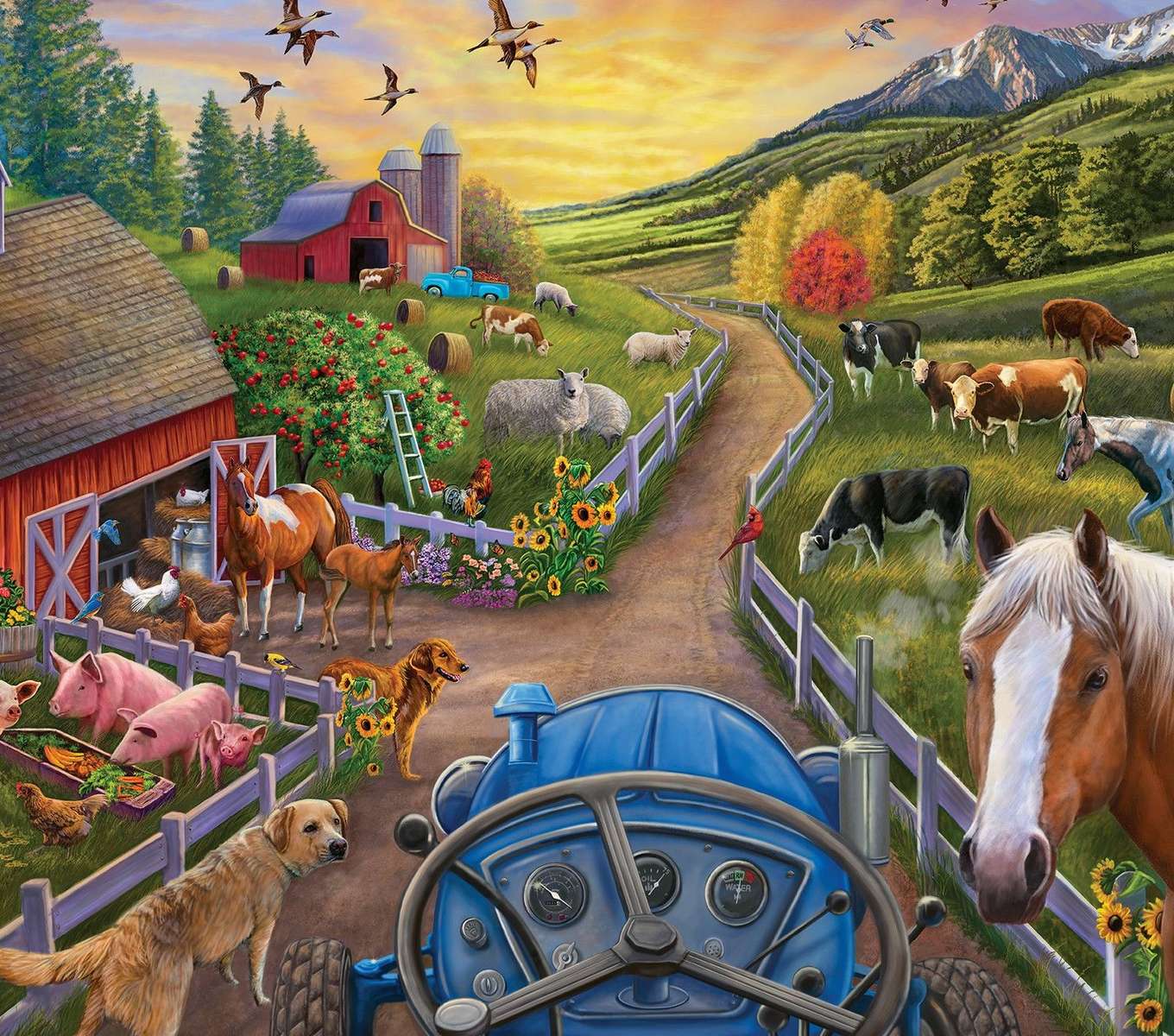 Farm in the countryside online puzzle
