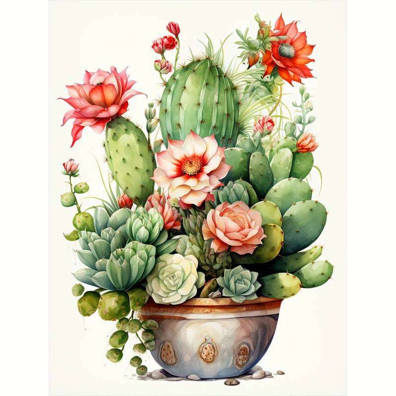 bloeiende cactussen online puzzel