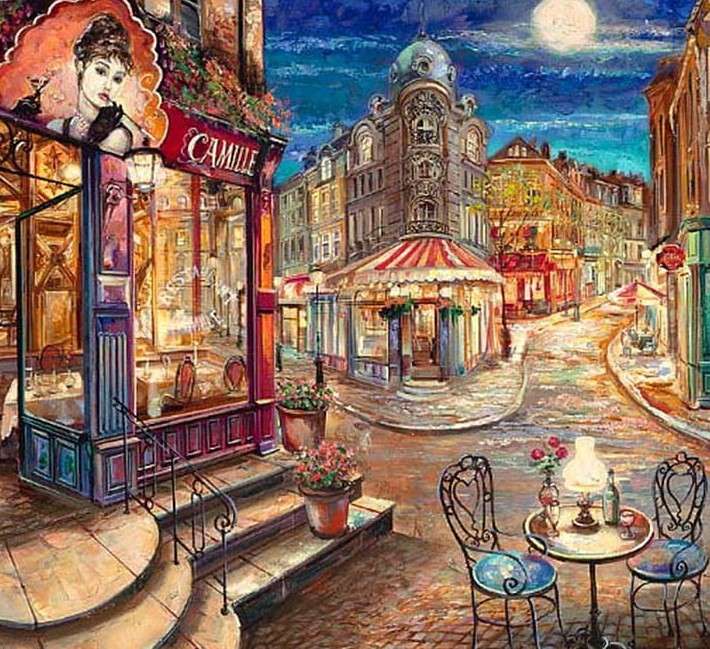 Cafe on the street jigsaw puzzle online