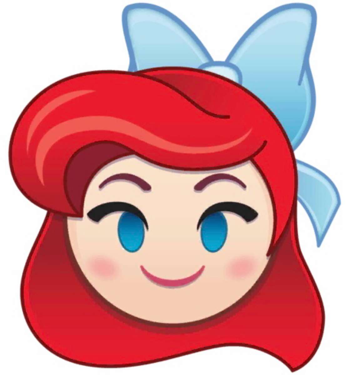 Emoji Kus het meisje Ariel❤️❤️❤️❤️❤️ legpuzzel online