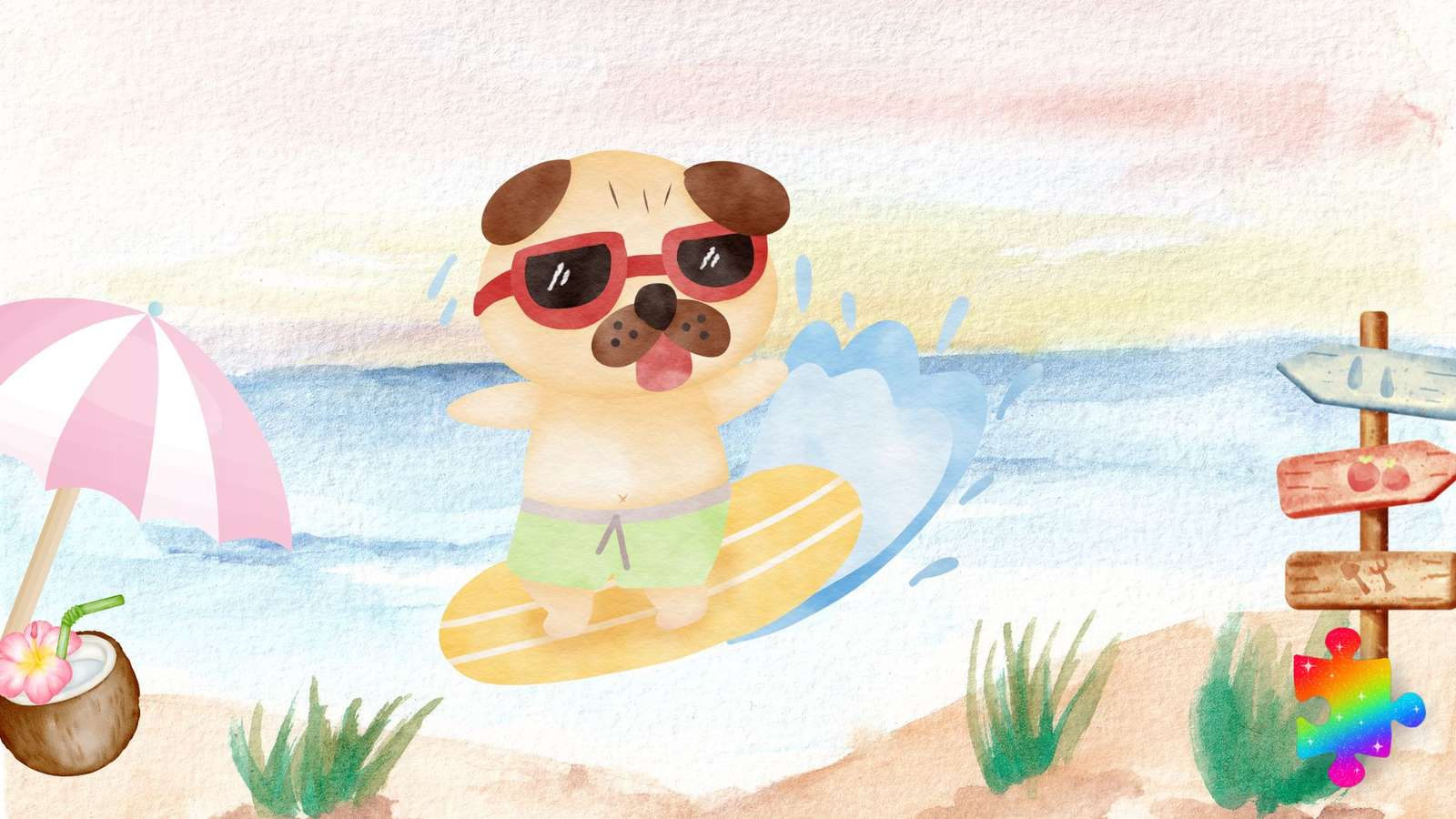 Summer Pug παζλ online