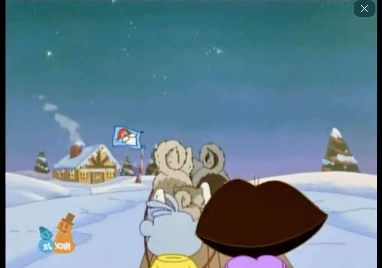 Utforskaren Dora en present till jultomten pussel på nätet