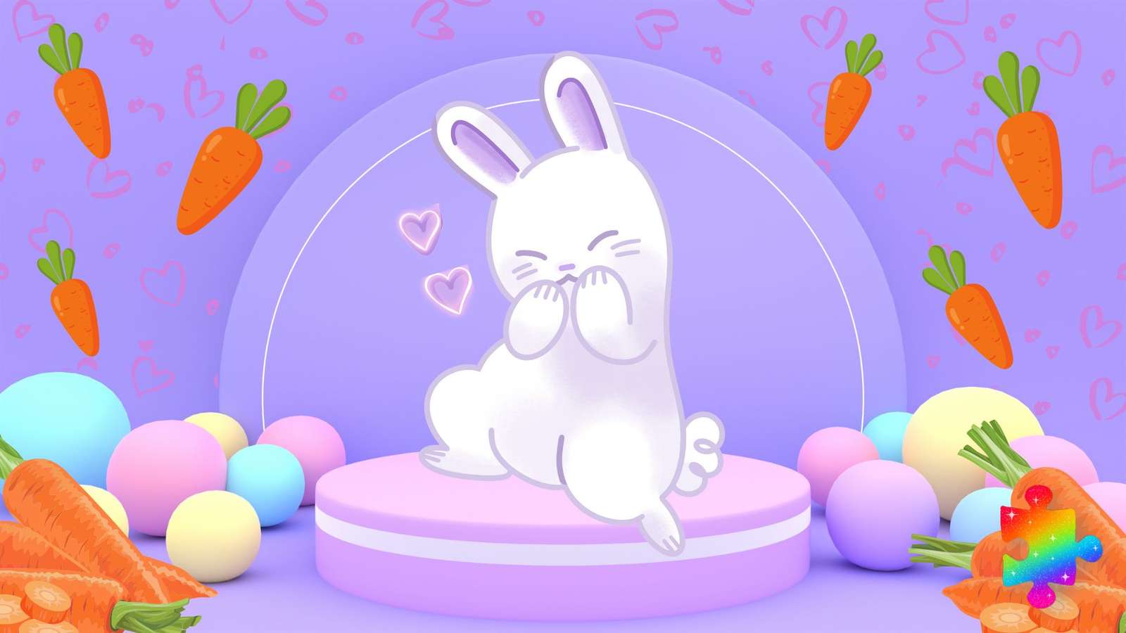 Purple Bunny puzzle online