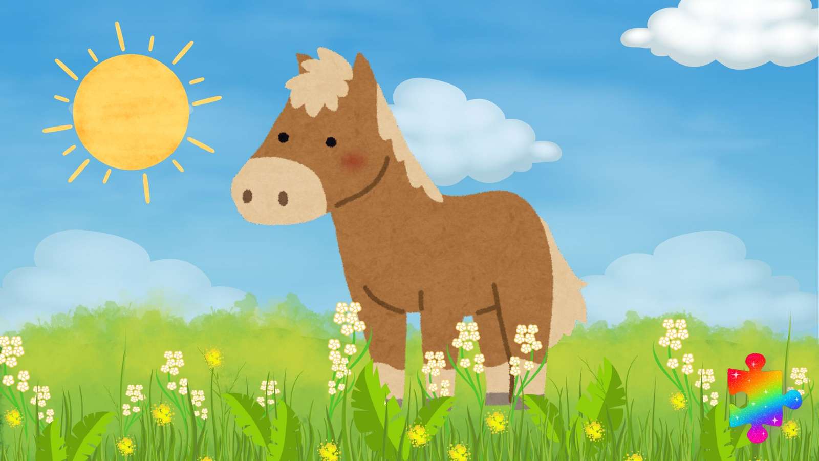 Gelukkige pony's legpuzzel online