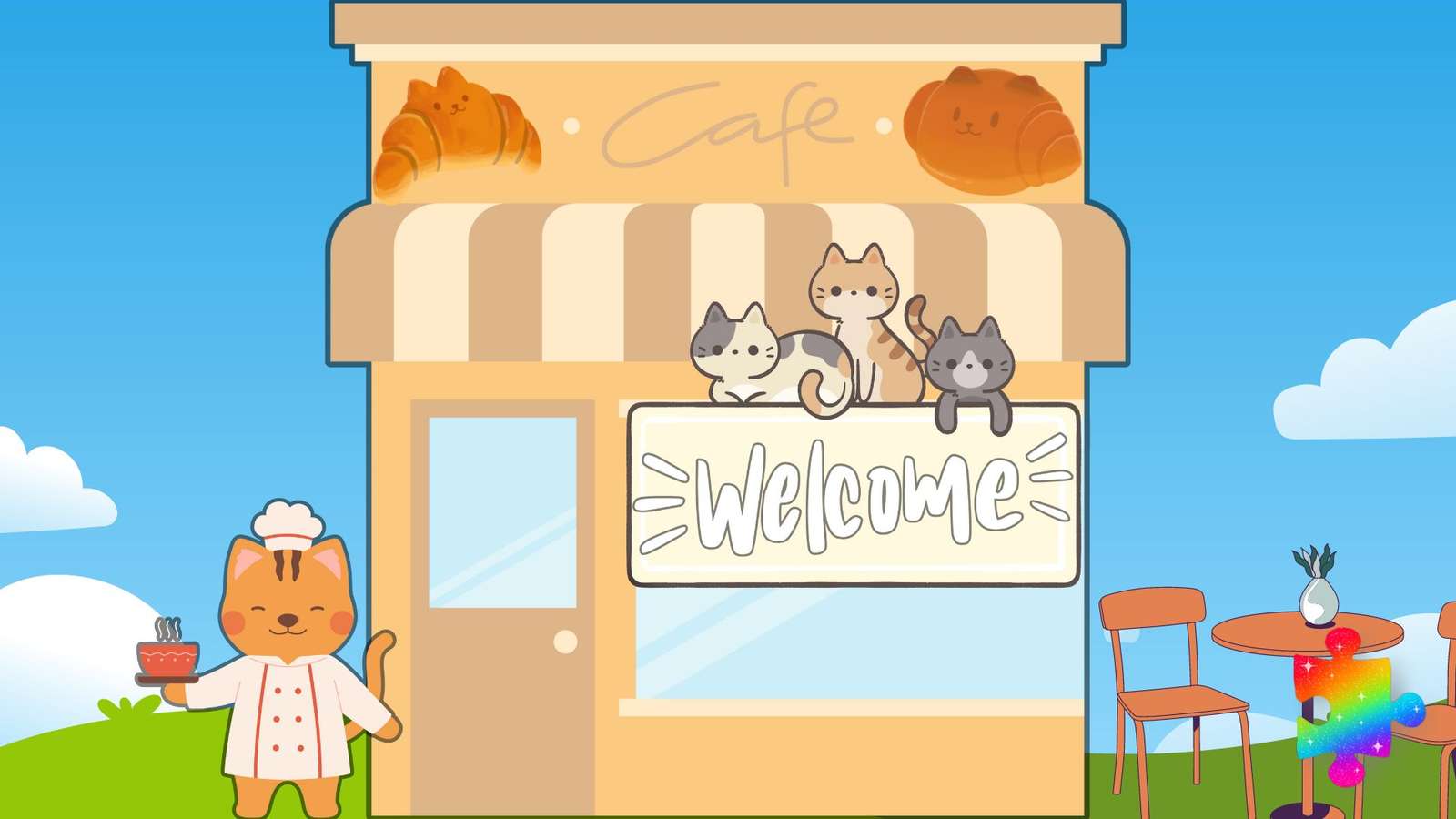 Котешко кафене онлайн пъзел