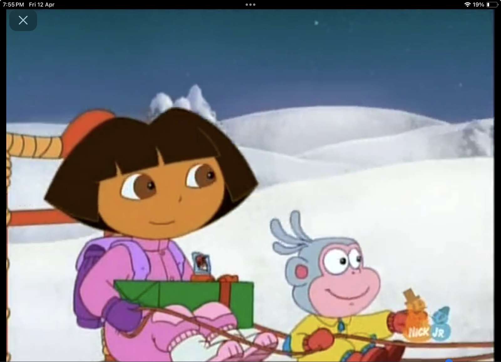 Dora průzkumnice dárek pro Santa online puzzle