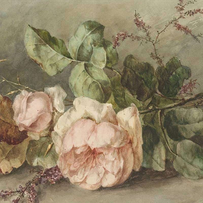 pünkösdi rózsa - vintage festészet kirakós online