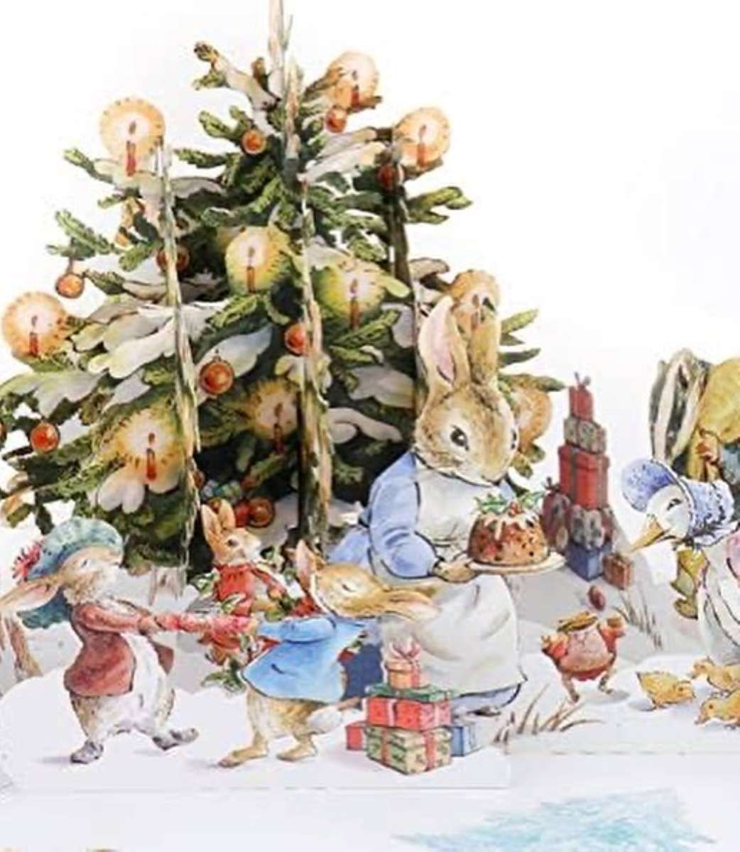de kerst van Beatrix Potter-personages legpuzzel online