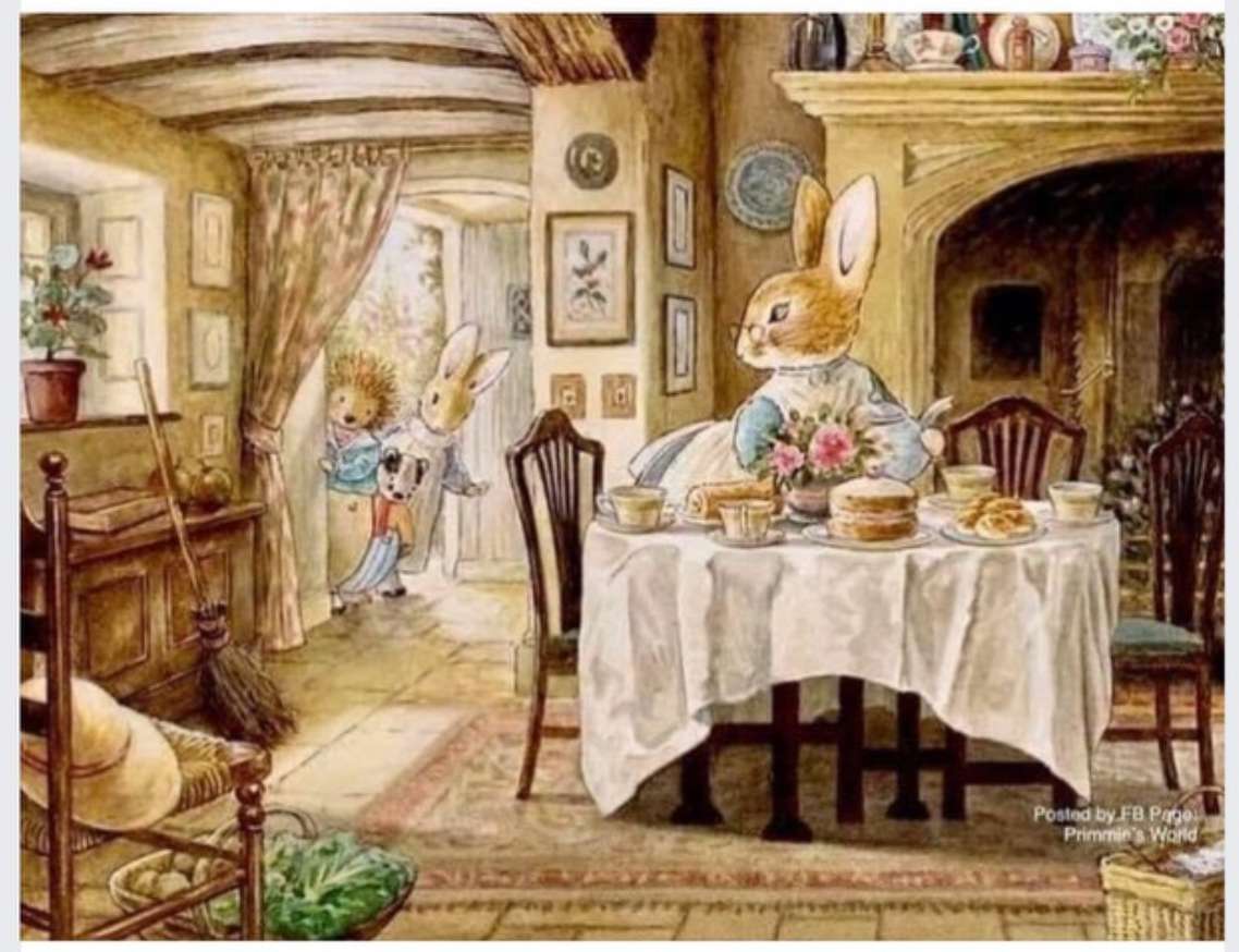 Arrivano gli ospiti di nonna Bunny. puzzle online