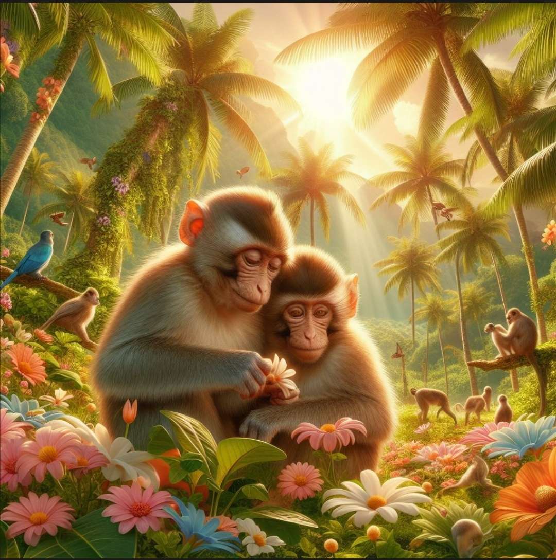 monos en la jungla rompecabezas en línea