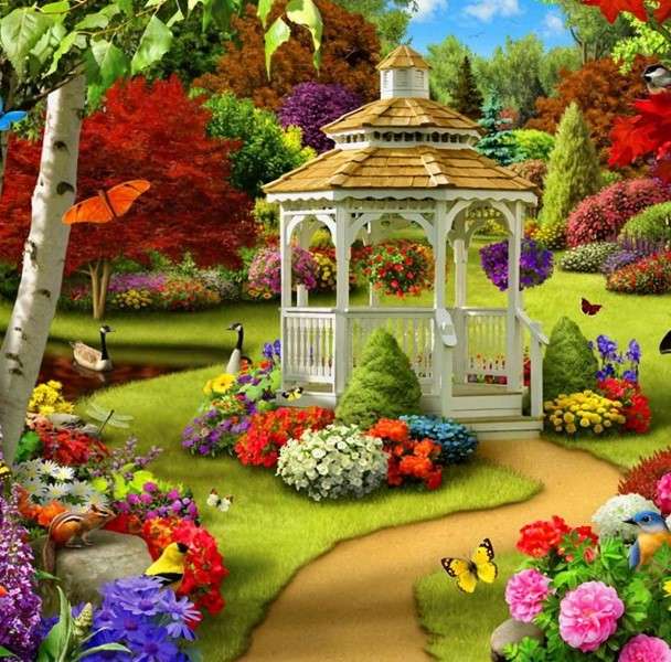 Blumen im Park Puzzlespiel online