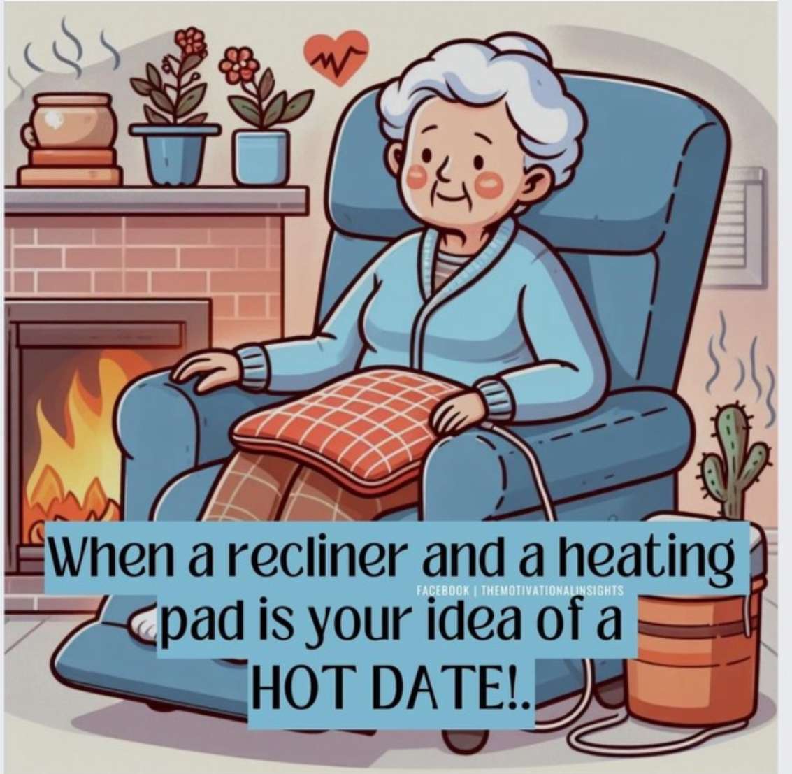 Grand-mère se installe confortablement près de la cheminée. puzzle en ligne