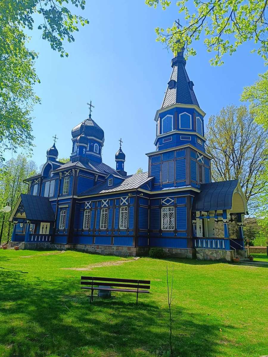 Kék ortodox templom kirakós online