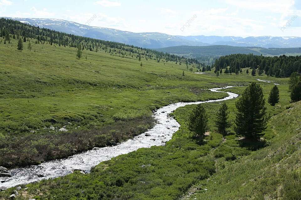 Un ruisseau dans les montagnes de l'Altaï puzzle en ligne