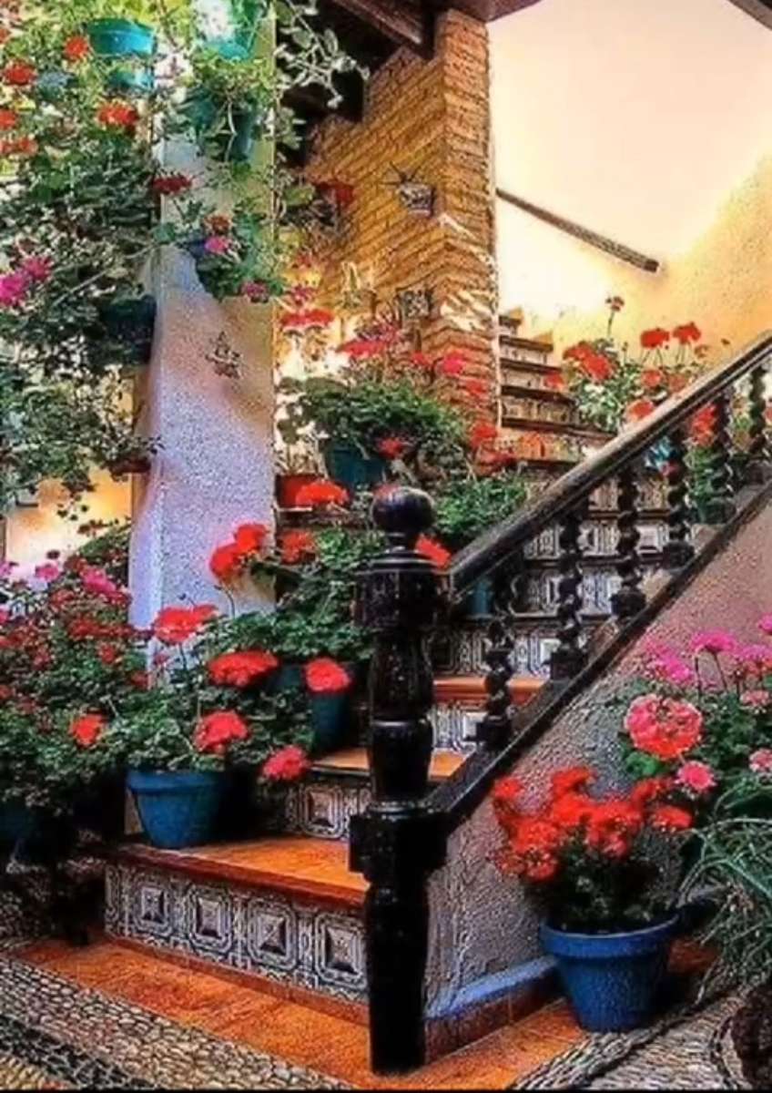 picturesque corner and steps jigsaw puzzle online