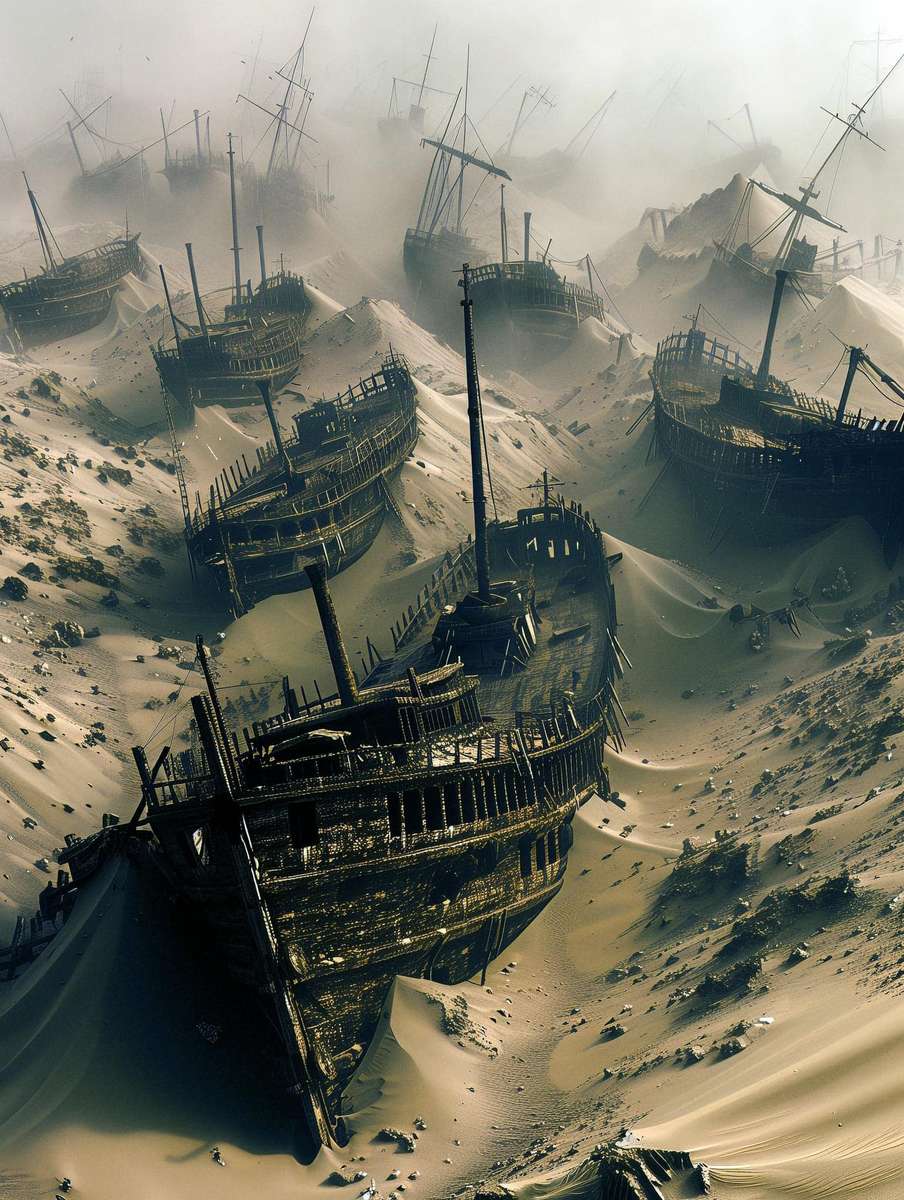 hajók a homokban kirakós online