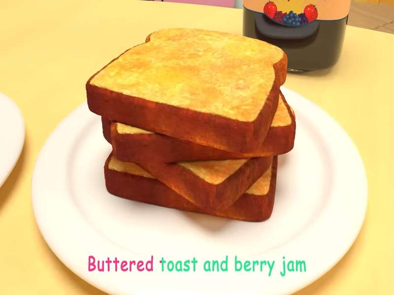 Máslový toastový džem z bobulí skládačky online