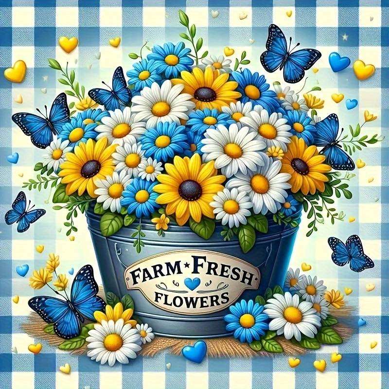 frische Blumen auf der Tischdecke Puzzlespiel online