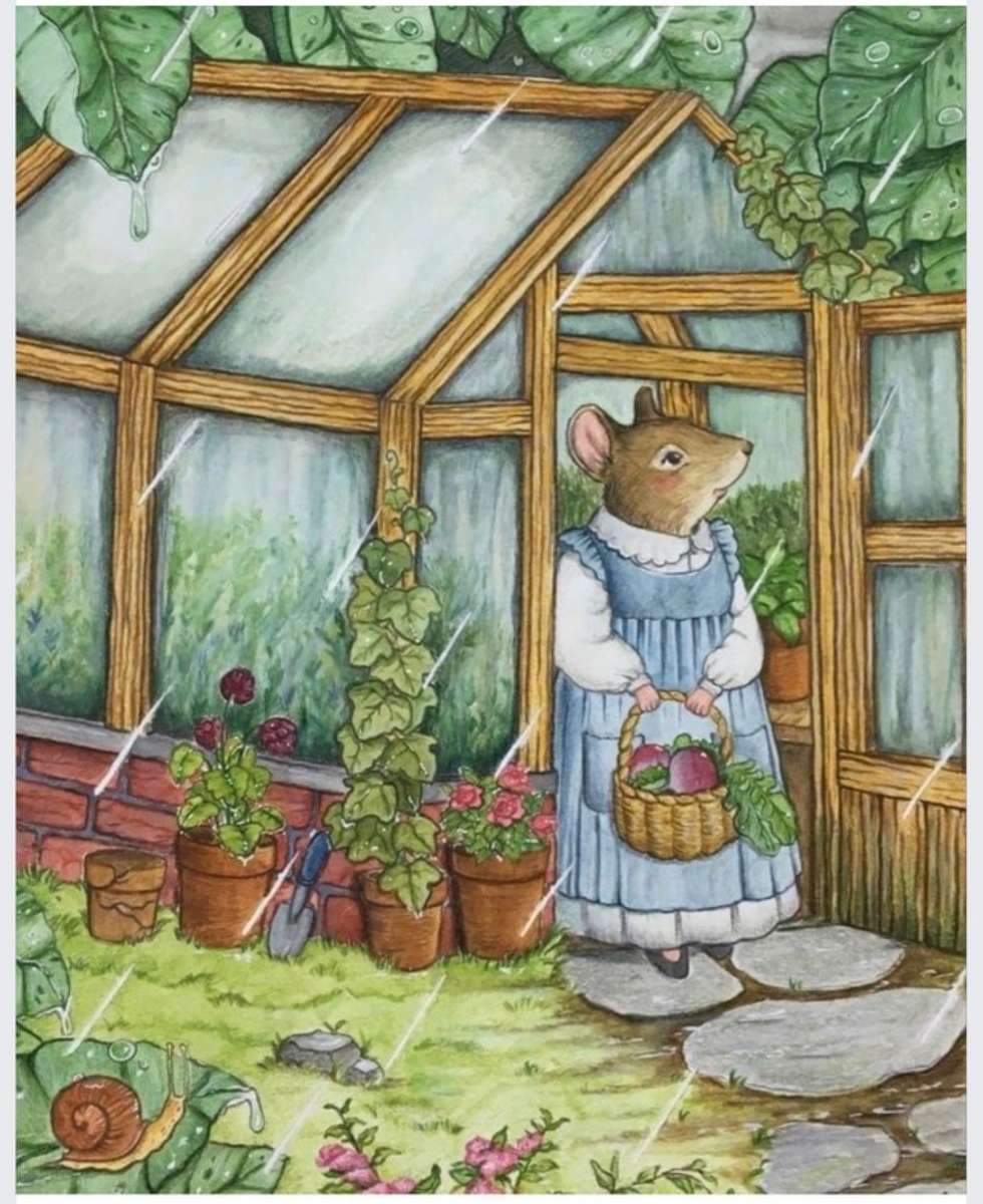 Rainy day at the greenhouse online puzzle