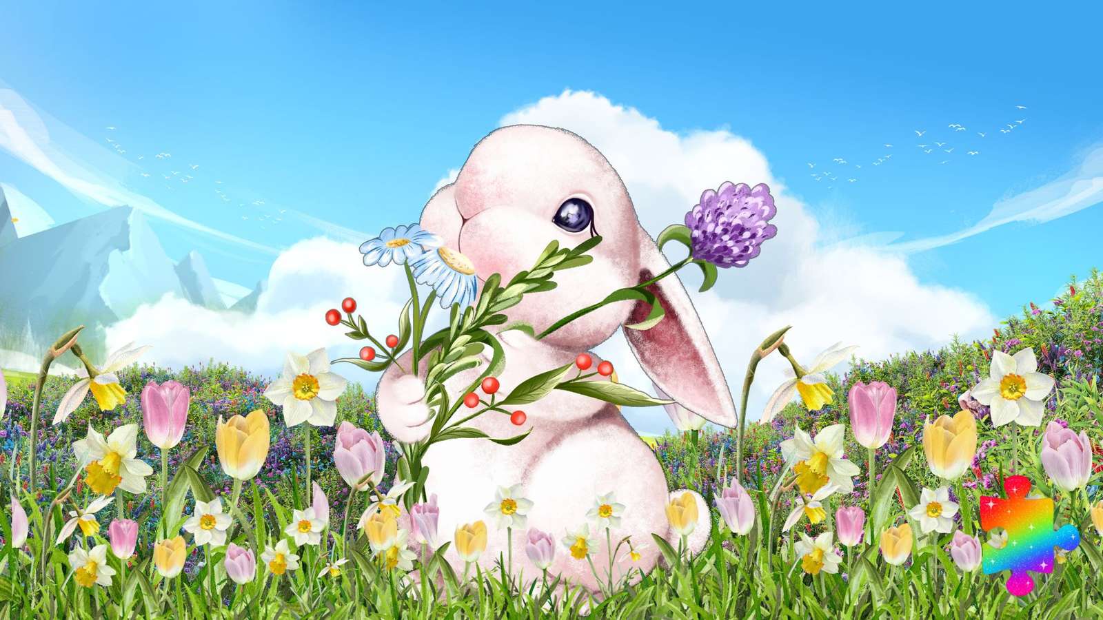 Cute Baby Bunny puzzle online